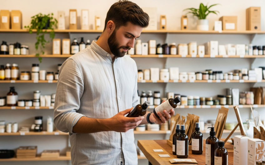 תמוה של איש בוחן מוצרים